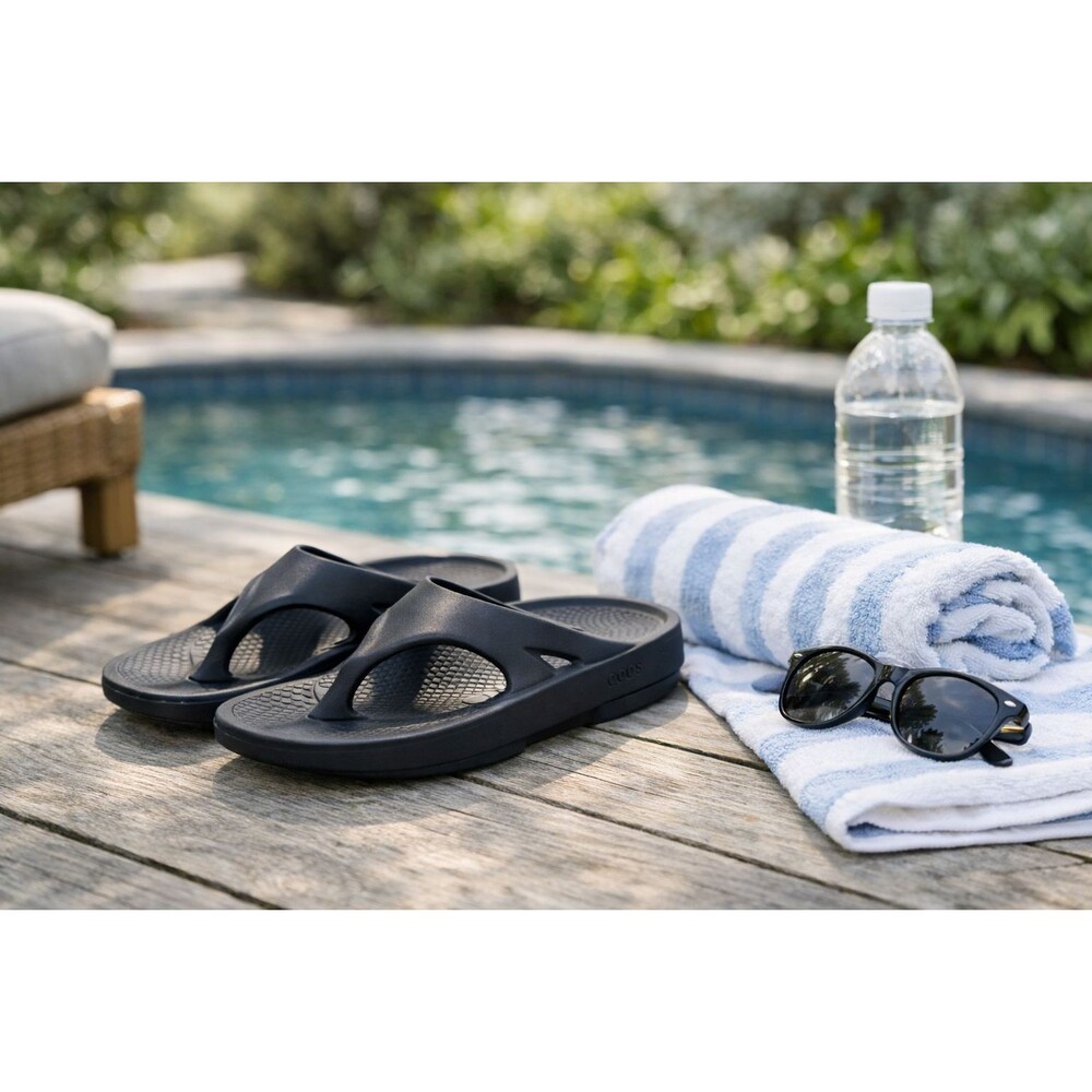 OFOS Recovery Sandals Black – Unisex Women’s 7 / Men’s 5 Shock Absorbing Comfort